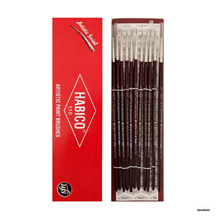 Habico 110 Samur Kılı Sulu ve Akrilik Boya Fırçası tezhip, minyatür-No:5/0