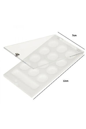 Kapaklı Minik Palet, piknik palet, saklama Kutusu, 13 bölmeli 12x7cm-10 Adet