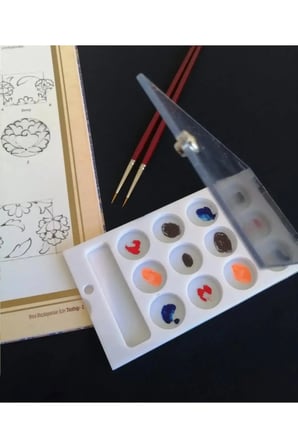 Kapaklı Minik Palet, piknik palet, saklama Kutusu, 13 bölmeli 12x7cm-30 Adet