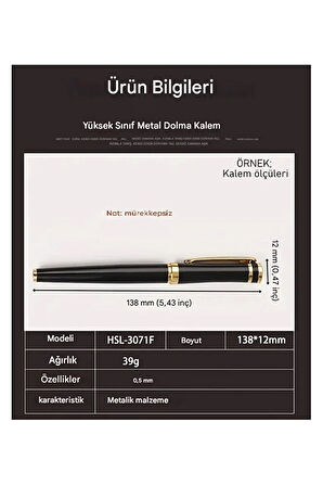 Gümüş Tonlu Paslanmaz Çelik Dolma Kalem, doldurulabilir, lüsk hediyelik dolma kalem