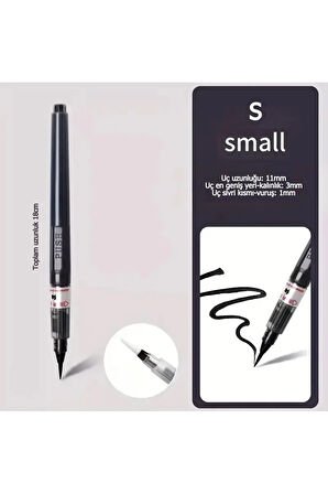 Brush pen, hazneli fırça uçlu kalem, çini, seramik, tahrir fırçası, çizim fırça, 1 Adet-S