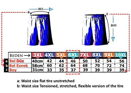 Büyük Beden Likralı Bambu Boxer / Siyah