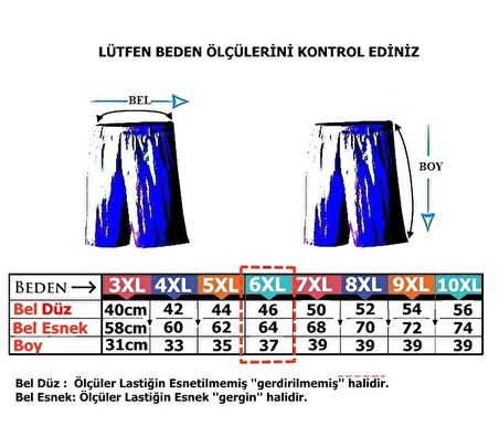 Büyük Beden Redzone Likralı Boxer İndigo 3XL-10XL