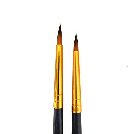 Samur 6'lı 123 Sentetik Akrilik ve Sulu Boya Fırça Seti tezhip ve minyatür