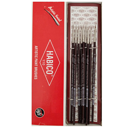Habico 110 Samur Kılı Sulu ve Akrilik Boya Fırçası tezhip, minyatür-No:2/0