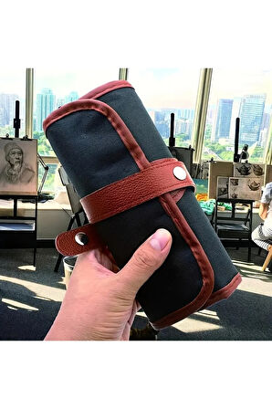 Kara kalem çizim seti, eskiz kalem seti, dereceli kalem set, kömür kalem, Kalemlikli-25 parça