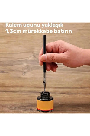 Trilin, çizgi kalemi, hassas ince çizgi, trilin kalem, siyah renk, (damlalık hediye)-1 Adet