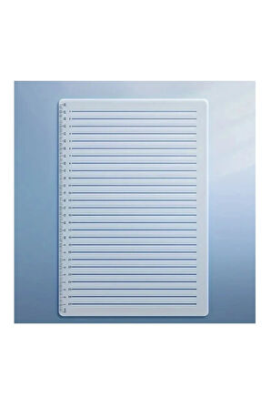 Şeffaf plastik cetvel çizgi çekme, pratik çizgi oluşturma, 1.0cm aralıklı 20.5x29.5cm