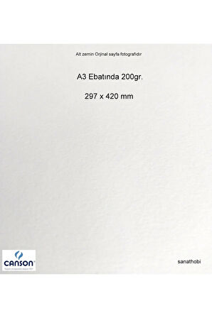 Resim kağıdı, sulu boya kağıdı, A3 (297x420mm) 200gr-10 Sayfa