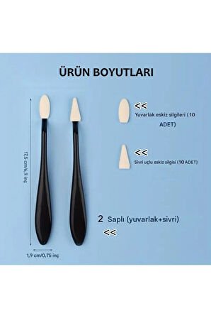 Eskiz sünger silgi, Kara kalem silgi, vurgulama, gölgelendirme ve düzeltme, sünger-22 Parça Set