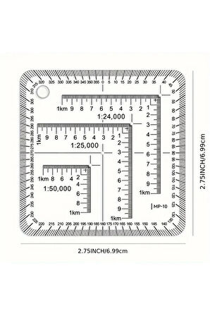 MP-10 Koordinat Cetveli, mm-cm ölçümler, Mimarlar, Mühendisler, Teknik Çizimler için-1ad