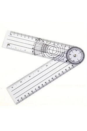 Eklem Açısı Ölçüm Cetveli, Sanatçılar, Tasarımcılar ve Öğrenciler için Uygun 180° Çift İnç/cm-1Ad
