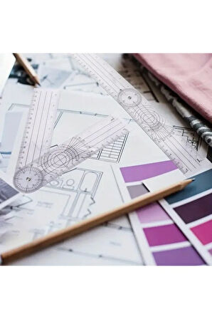 Eklem Açısı Ölçüm Cetveli, Sanatçılar, Tasarımcılar ve Öğrenciler için Uygun 180° Çift İnç/cm-1Ad