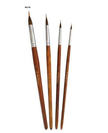 Çift katman fırça no:16, sulu boya, akrilik, gouache, yağlı boya, çini seramik, tahrir, çizim-1 Ad