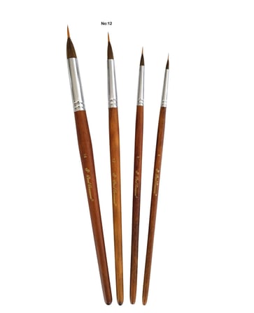 Çift katman fırça no:12, sulu boya, akrilik, gouache, yağlı boya, çini seramik, tahrir, çizim-1 Ad