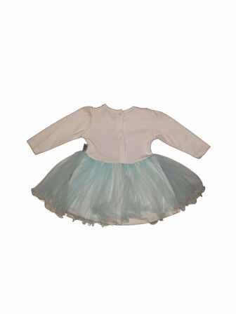 8250 ÇİÇEĞİ TAŞ DETAYLI ELBİSE