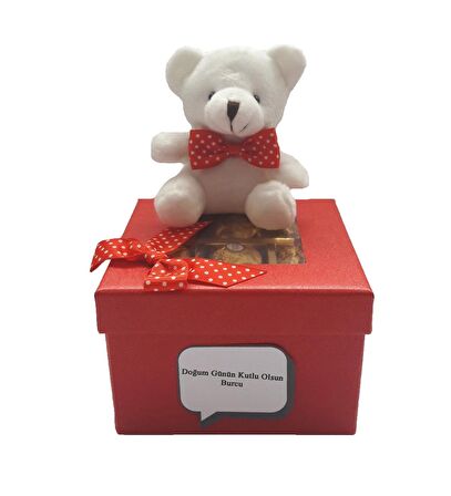 Doğum Günü Çikolata Paketi Ve Ayıcık