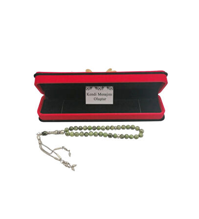 Kişiye Özel Süet Kutusunda Tesbih