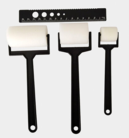 Sünger Rulo Set, yumuşak, geniş yüzeyler homojen zemin boyama 3'lü set