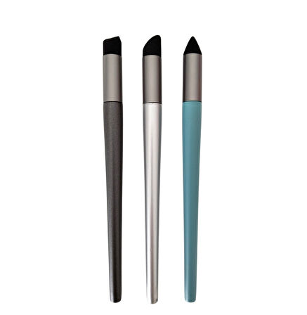 Sünger vurgulayıcı, detay gölgeleme, kara kalem silgi, pastel tonlama, yıkanabilir-Set 3'lü