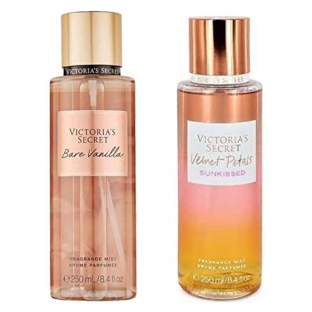 Victoria's Secret Bare Vanilla-Velvet Petals Sunkissed Vücut Spreyi İkili Set