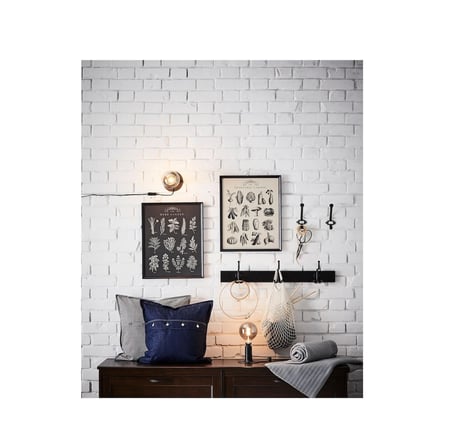 IKEA KNOPPÄNG çerçeveli resim seti , çok renkli, 40x50 cm, 2 adet, bahçe, siyah 