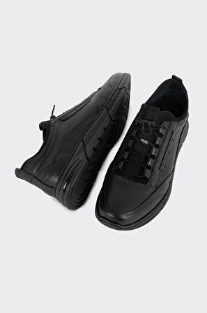 Lastik Bağcıklı Hakiki Deri Casual Erkek Ayakkabı 