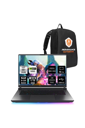 ROG Strix G16 i7 14650HX 8GB 4TB SSD RTX5060/8GB 240Hz WQXGA 16'' FDOS G615JMR Gaming Laptop