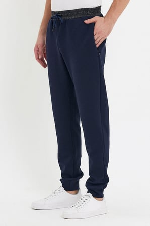Erkek Bol Lastikli Jogger Basic Chino Siyah Pantolon