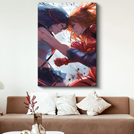 Karşılaşma Anı - Epik Dövüş Sahnesi Anime Kanvas Tablo