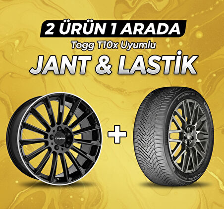 Togg T10x Uyumlu 225/60R18 Dört Mevsim Lastiği 4 Adet Yılı:2025 + CA17 8018 BLP 18"Jant 4 Adet