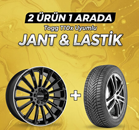 Togg T10x Uyumlu 225/60R18 Dört Mevsim Lastiği 4 Adet Yılı:2025 + CA178018 BLP 18"Jant 4 Adet