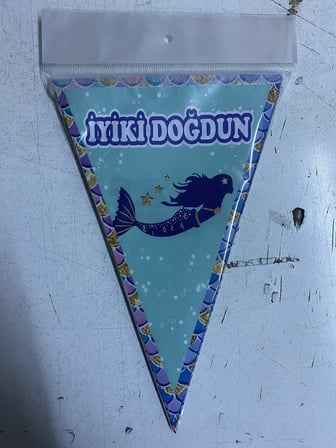 Özel Seri Dekoratif Görsel Mekan DENİZ KIZI ÜÇGEN FLAMA