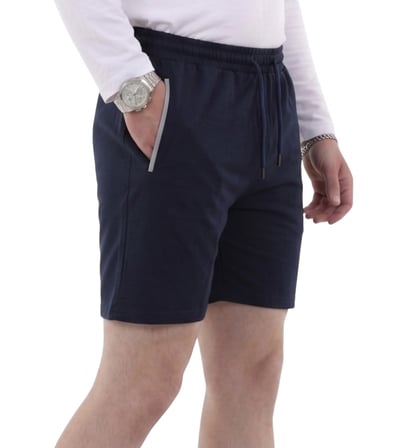 Erkek Büyük Beden 150 Kiloya Kadar Uygun Bedenli Düz Likralı Penye Şort