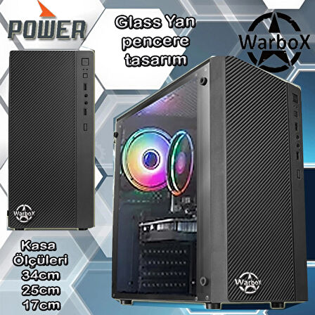 WarboX Owl Xeon X5650 32gb Ram 256gb SSD 250gb HDD R7 240-4gb E.kartı 19" Monitör Gaming Bilgisayar