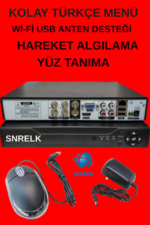 4 KAMERALI SU GEÇİRMEZ GECE RENKLİ 1080P FULL HD 250 GB GENİŞ AÇI GÜVENLİK KAMERASI SET 