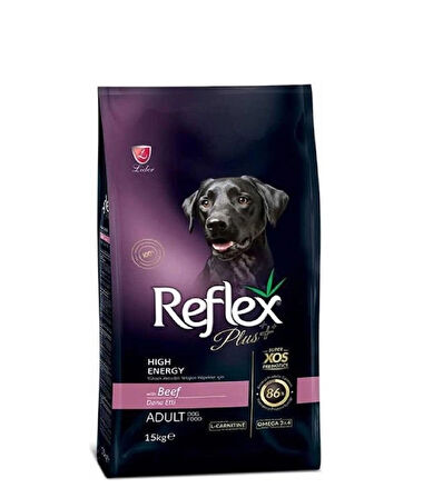 Reflex Plus High Energy Yüksek Enerjili Biftekli Yetişkin Köpek Maması 15 kg