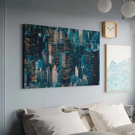 IKEA PJÄTTERYD resim , çok renkli, 118x78 cm, büyük şehir 