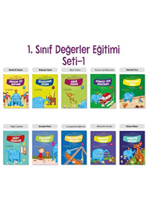 1. Sınıflar Için Değerler Eğitimi Seti (10 Kitap)