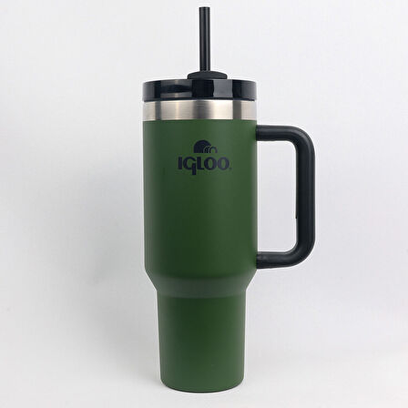 Igloo Stadler Çelik Thermo-Mug 1.2 Litre Haki-Siyah 12Saat Sıcak/18Saat Soğuk Saklama