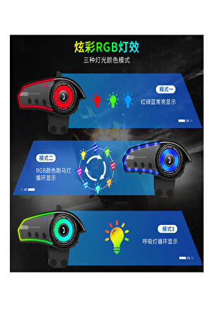 Bt35 intercom Kulaklık Bluetooth Motosiklet Kulaklık Bluetooth Renk Değiştirme Modlu