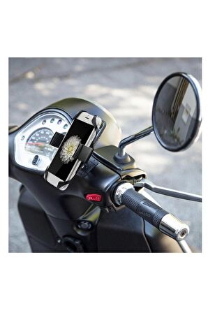 Vespa - Piaggio Uyumlu Gövde Bağlantılı Telefon Tutucu 3M Yapışkanlı