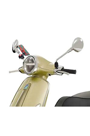 Vespa - Piaggio Uyumlu Ayna Bağlantılı Telefon Tutucu Mıknatıslı