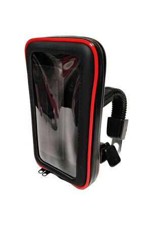 Powertec Usb Şarjlı Su Geçirmez Motosiklet Telefon Tutacağı 360 Döner 5.9-6.9" Tüm Modellerle Uyumlu