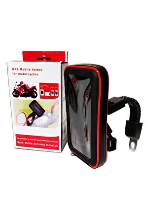 Powertec Usb Şarjlı Su Geçirmez Motosiklet Telefon Tutacağı 360 Döner 5.9-6.9" Tüm Modellerle Uyumlu