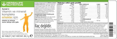 Herbalife Erkek Vitamini Formül 2