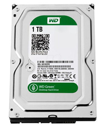 1TB 7/24 AV-GP WD10EURX 5400RPM 3.5 SATA 3 6Gbit/s 64MB Güvenlik Kamerası Diski