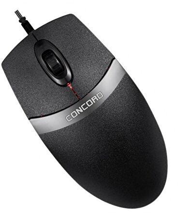 Concord C-30 USB Kablolu Mouse 3 Button 3D Optik LED Bağlantı Işık