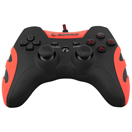 Rampage SG-R218 PS3/ PC X Input Kırmızı Renk Usb 1.8m Hasır Kablolu Oyun Kolu Joypad