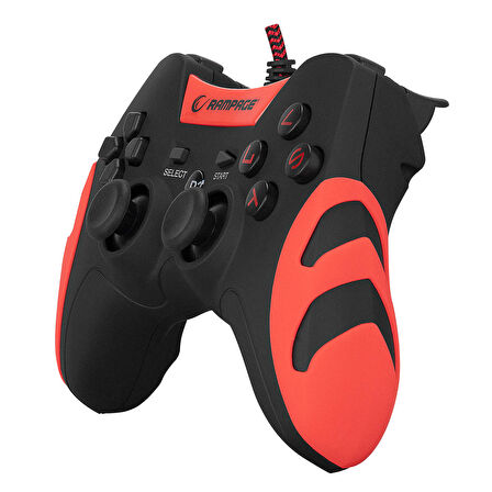 Rampage SG-R218 PS3/ PC X Input Kırmızı Renk Usb 1.8m Hasır Kablolu Oyun Kolu Joypad